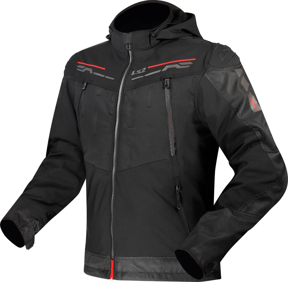 Ls2 jacke zirconium jacket zirconium mens black red gr. xl