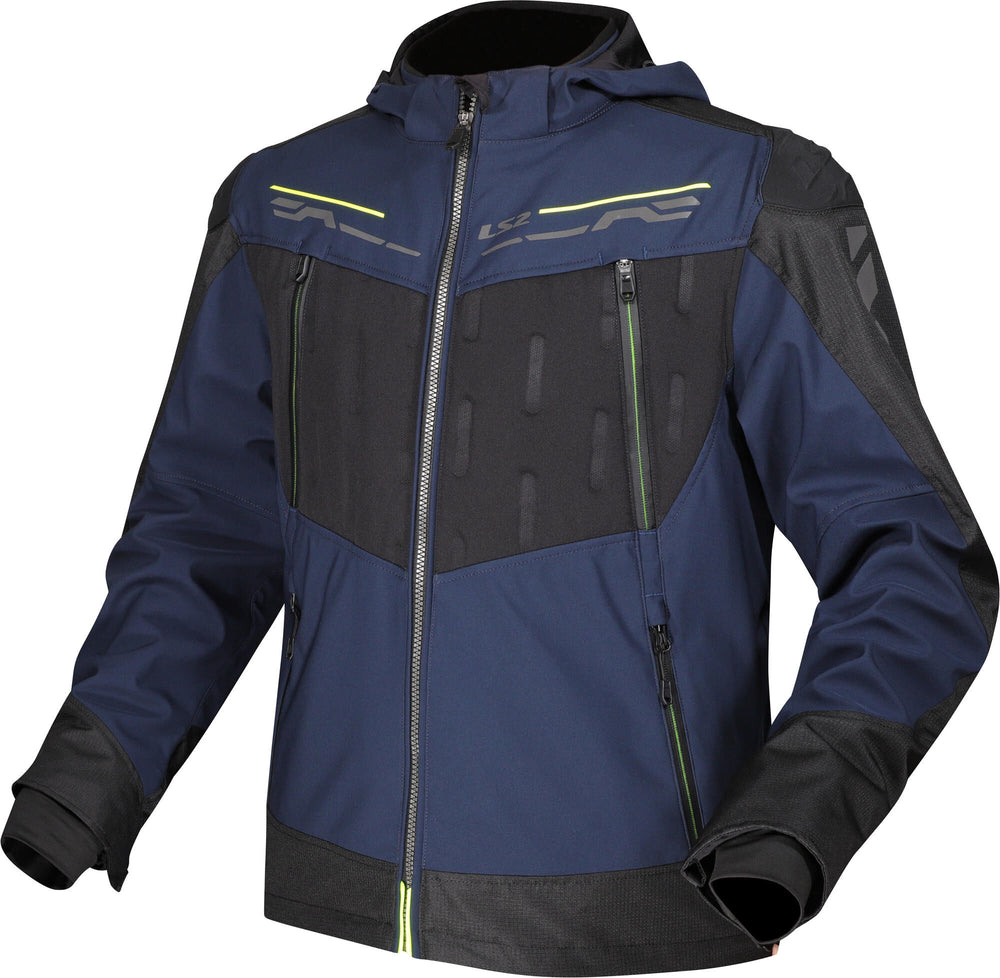 Ls2 zirconium jas jacket zirconium herr blue black neon yellow m
