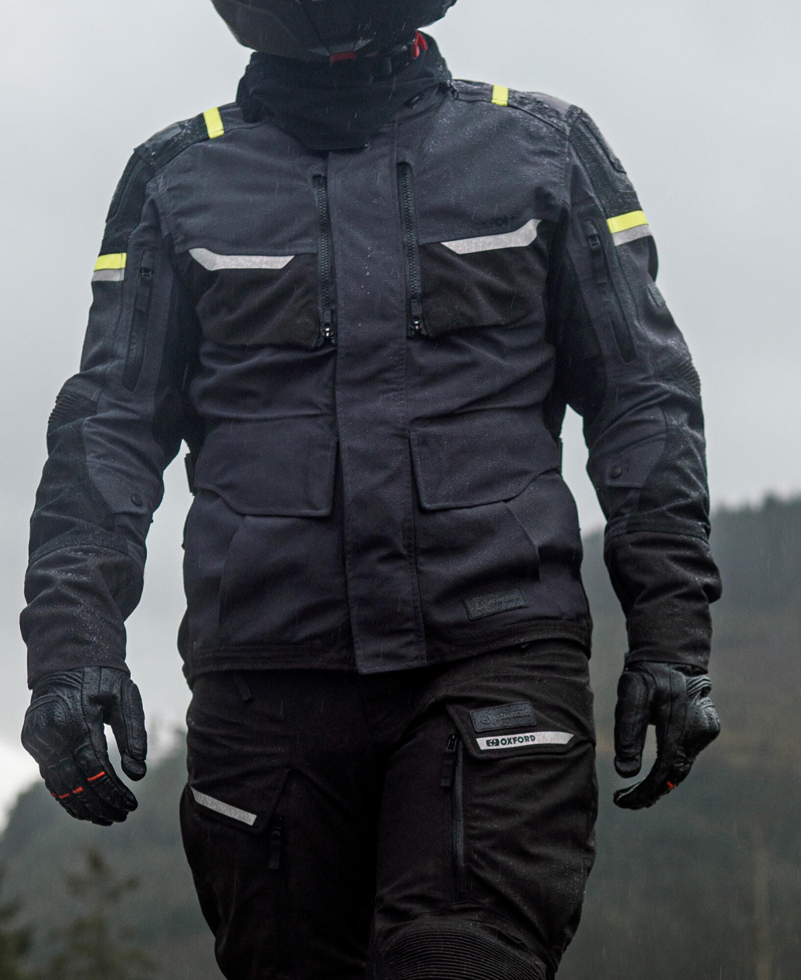Oxford jas stormland jacket stormland gray sw neon yellow gr. l