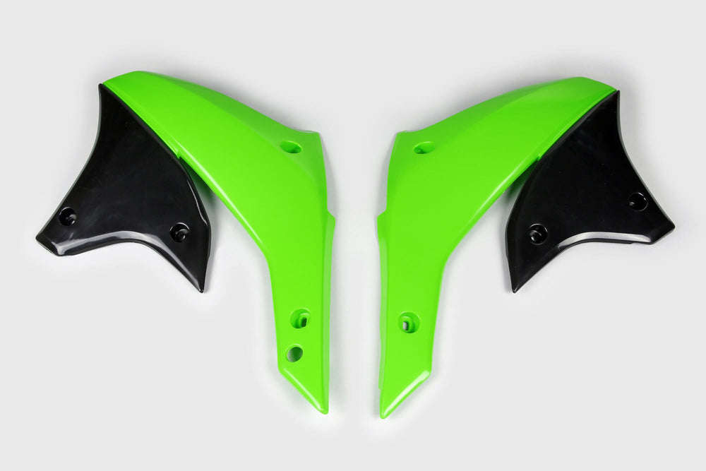 Ufo plast kühlerabdeckung radiator covers ufo kawasaki green