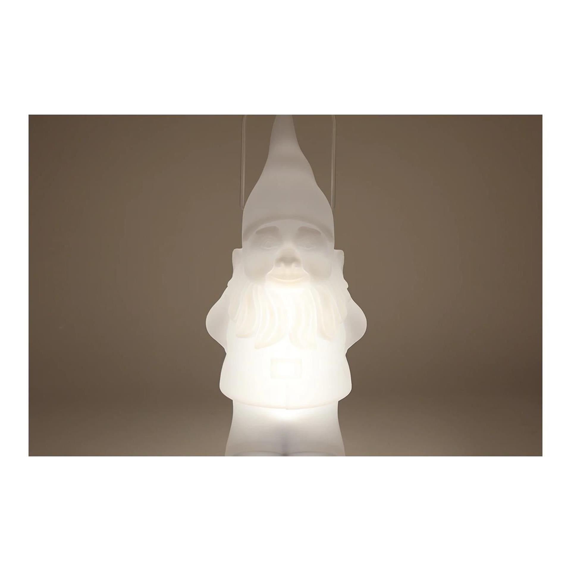 Lantaarn led kabouter solar m rc 7 kleuren wit kunststof 21,5x20x50cm