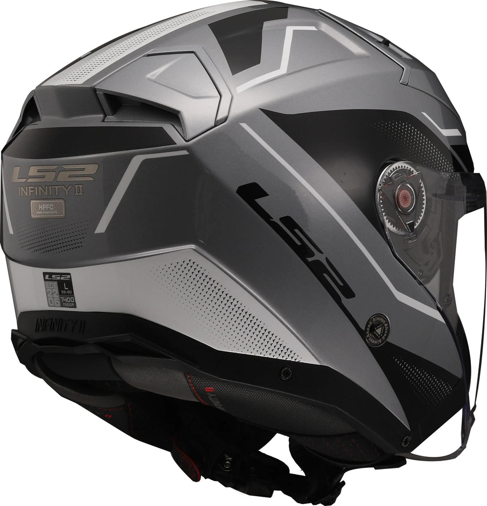 Ls2 jethelm of603 infinity ii veyron helmet infinity ii grey white gr. xxl