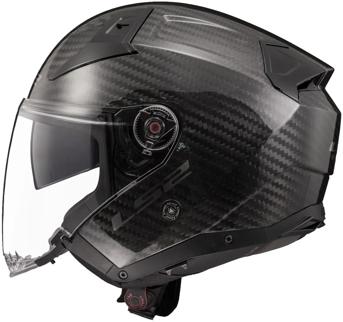 Ls2 jethelm of603 infinity ii carbon solid helmet infinity ii carbon black gr. xs