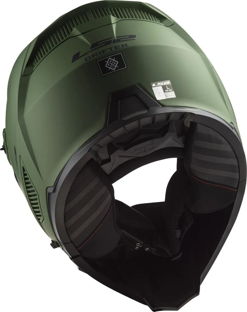 Ls2 modulaire helm of606 drifter solid helmet drifter green matt gr. m