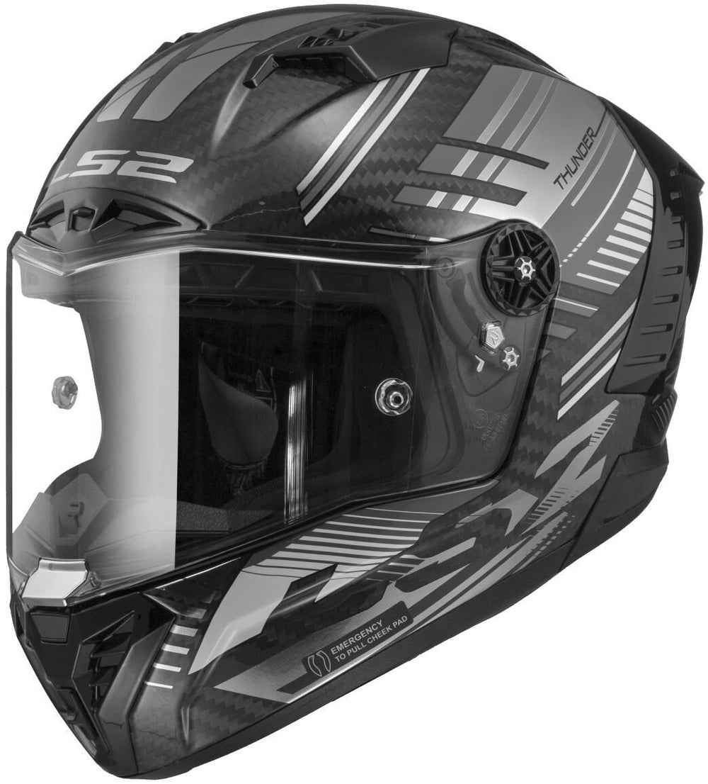 Ls2 integraalhelm „ff805 thunder carbon volt” helmet ff805 thun.ca. volt xxl black silver