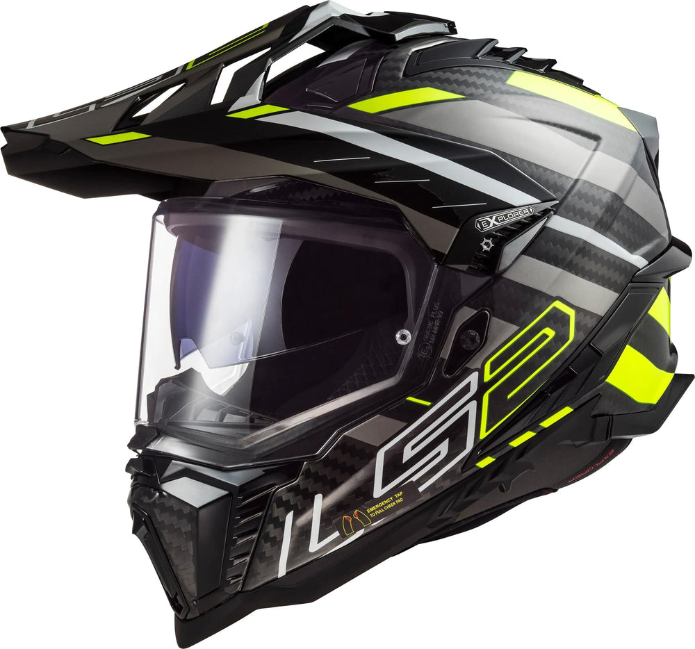 Ls2 endurohelm mx701 explorer carbon edge helmet explorer edge carbon sw ge ti gr. l