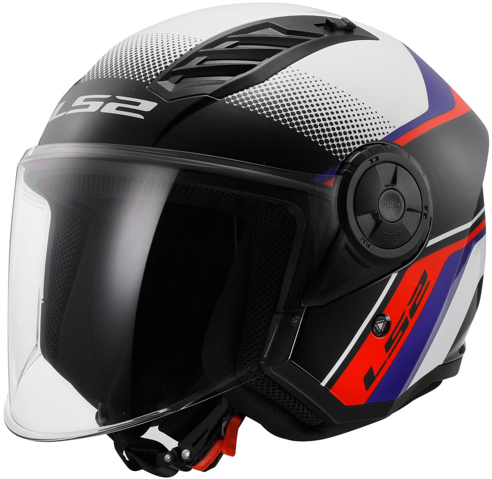 Ls2 jethelm of616 airflow ii rush helmet airflow ii of6 rush ws bl rt gr. s