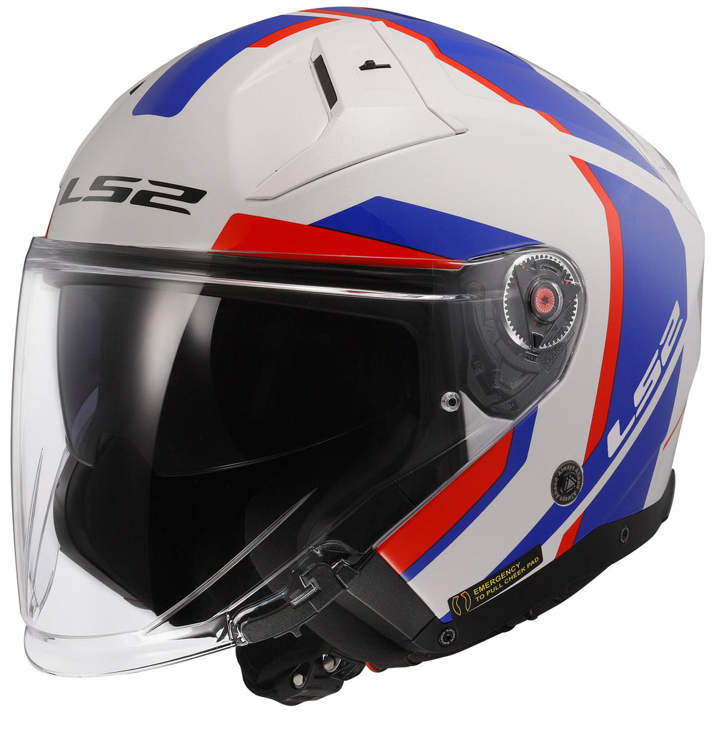 Ls2 jethelm of603 infinity ii focus helmet of603 infinity ii focus ws bl rt gr. l