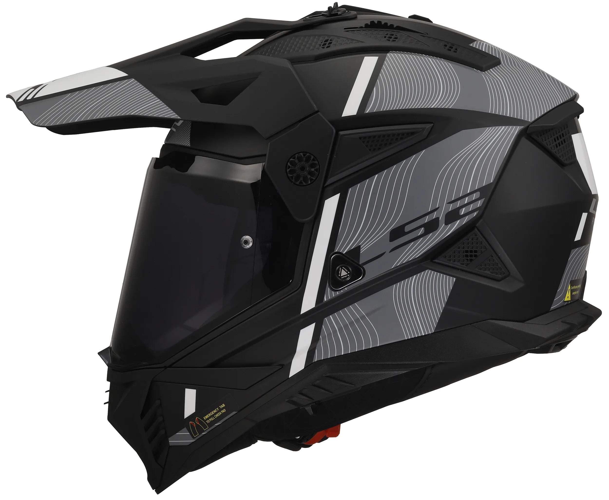 Ls2 endurohelm mx702 pioneer ii hill helmet mx702 pioneer ii hill m. bw ws gr. l