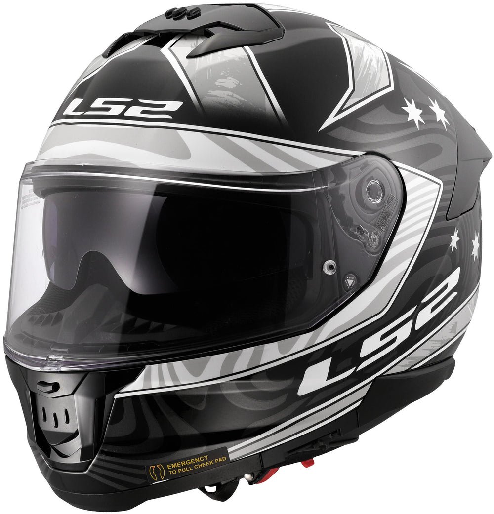 Ls2 integraalhelm ff808 stream ii galdam helmet ff808 stream i galdam black white gr. xx
