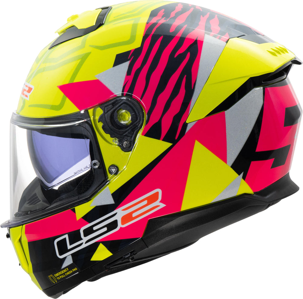 Ls2 integraalhelm ff808 stream ii tiger helmet ff808 stream i tiger yellow pink gr. xl