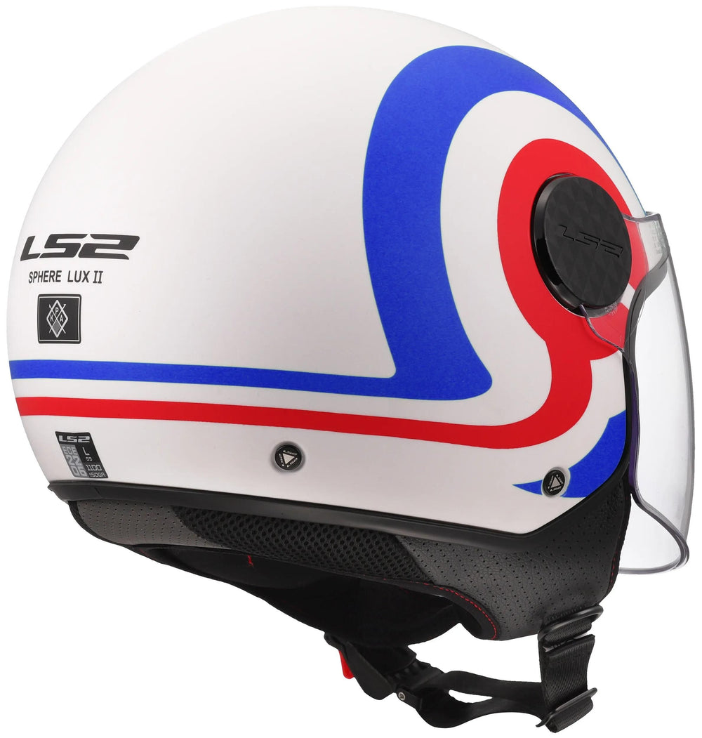Ls2 jethelm of558 sphere lux ii urby helmet sphere lux ii urby white bl red matt m