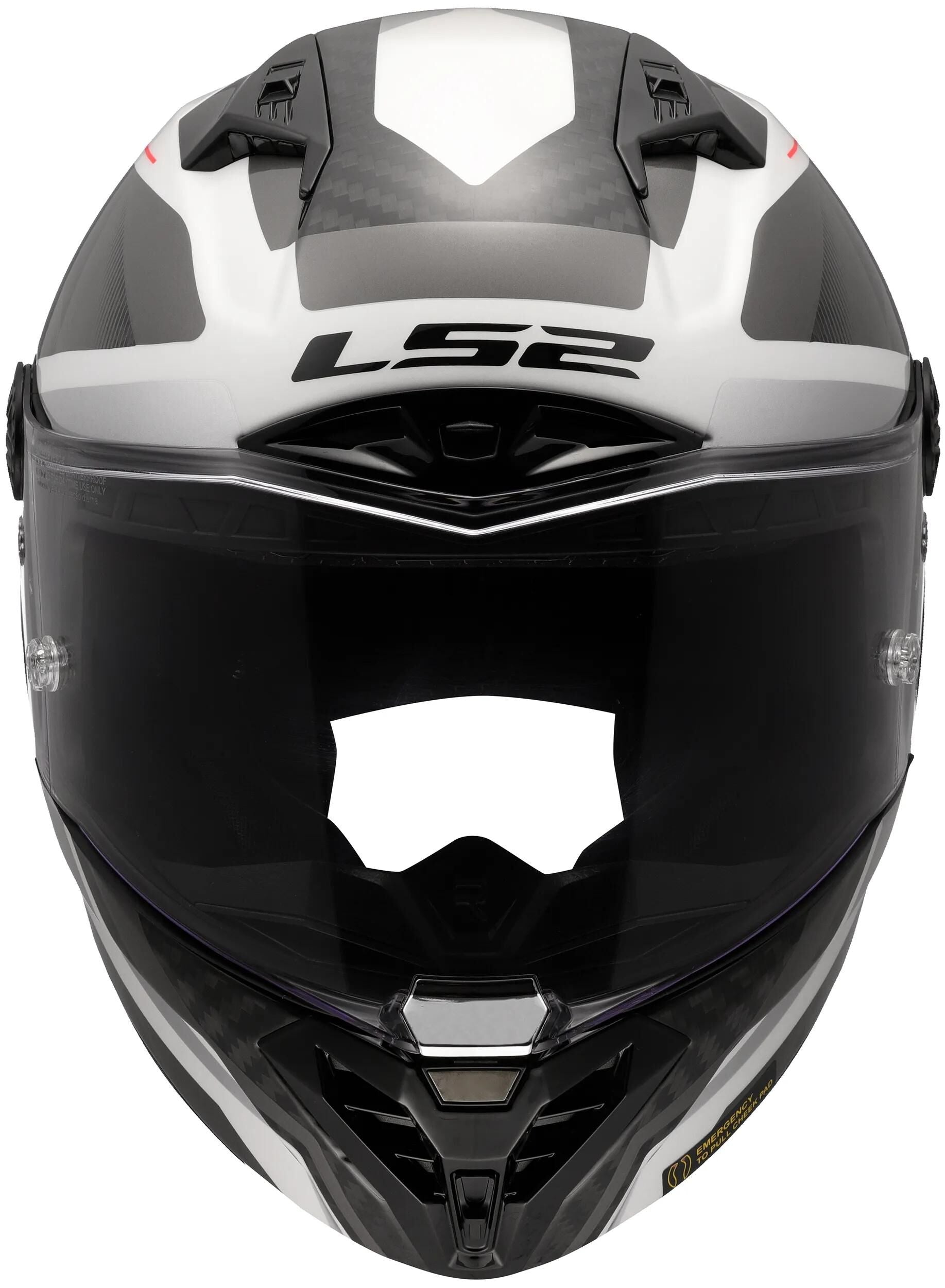 Ls2 integralhelm ff805 thunder carbon gp raute helmet ff805 thunder gp diamond white grey siz
