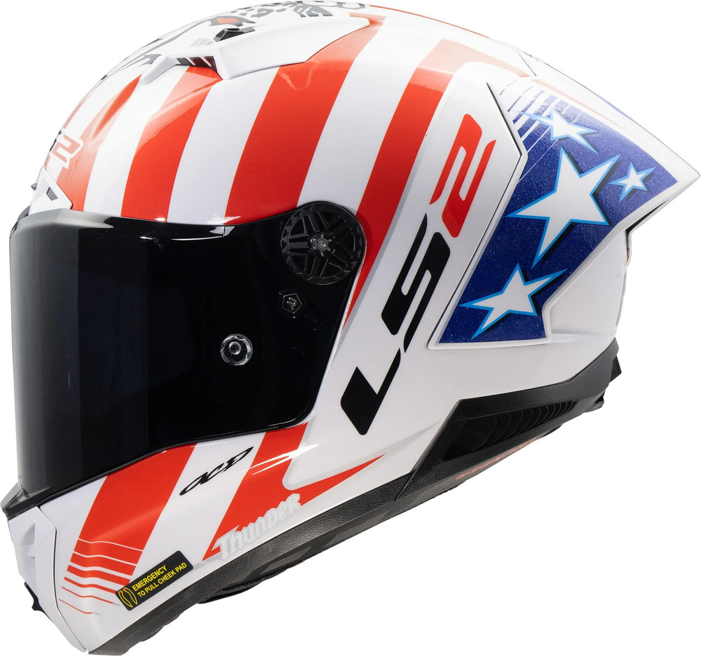 Ls2 integralhelm ff805 thunder carbon gp aero replica baz helmet ff805 thunder gp aero replica baz size