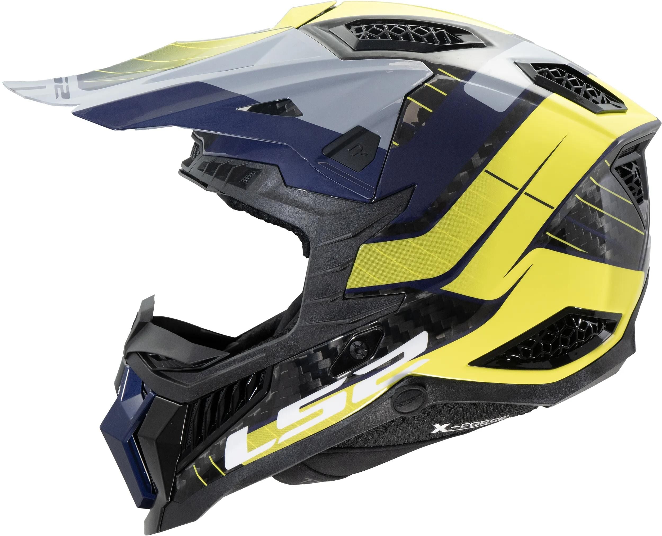 Ls2 crosshelm mx703 x-force galuo helmet x-force galuo gray neon yellow size xl