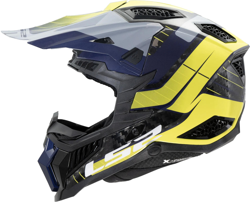 Ls2 crosshelm mx703 x-force galuo helmet x-force galuo gray neon yellow size xl