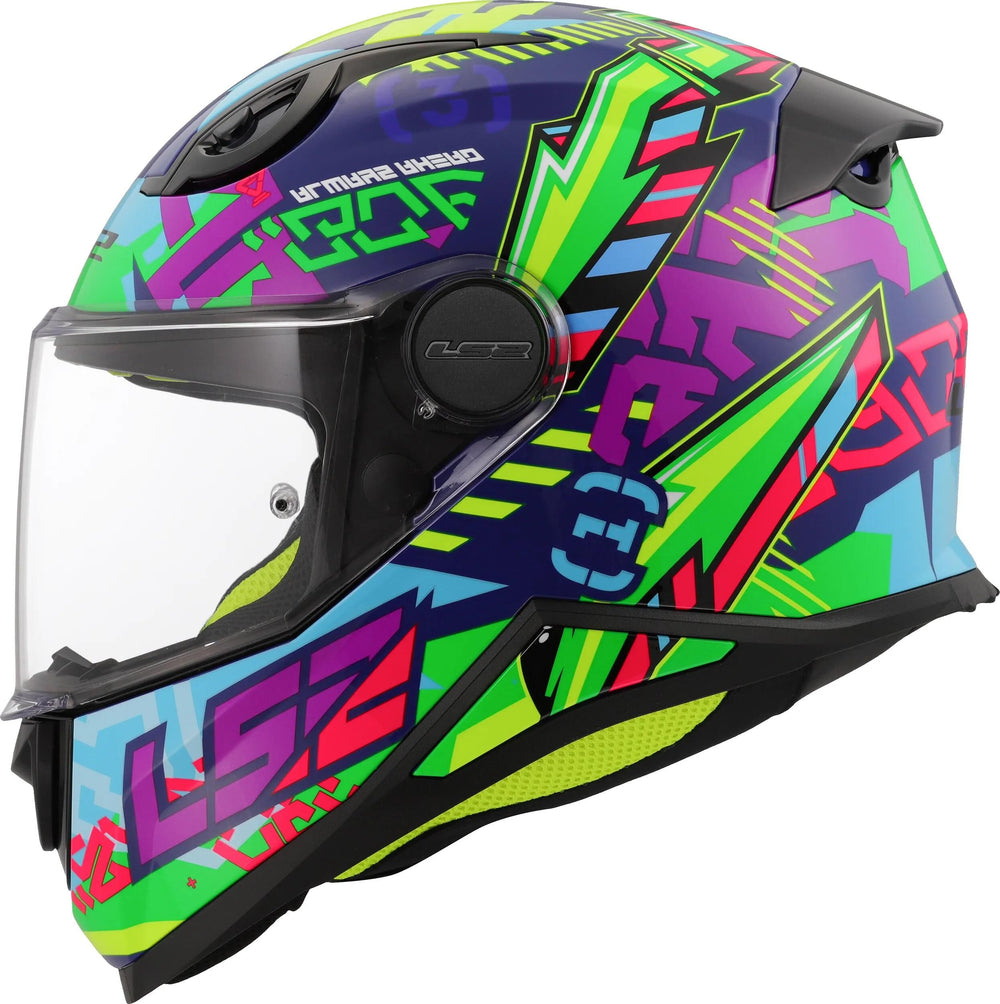 Ls2 kinder-integralhelm ff812 kid svent helmet kid ff812 sven blue green gr. m