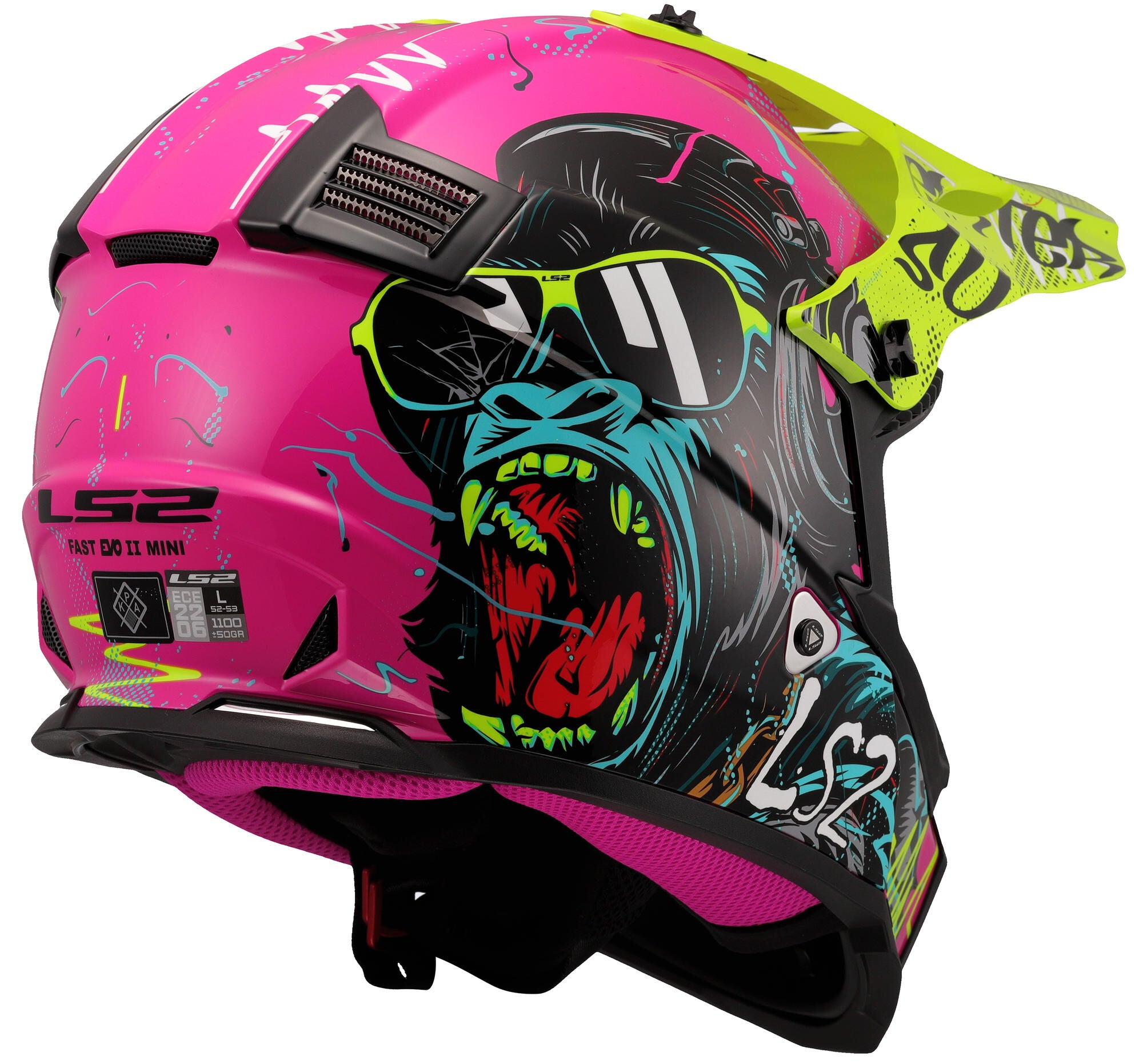Ls2 kinder crosshelm mx437 fast evo ii mini gorilla