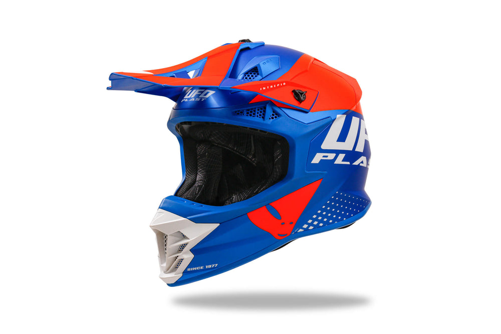 Ufo plast crosshelm intrepid helmet interpid s blue orange