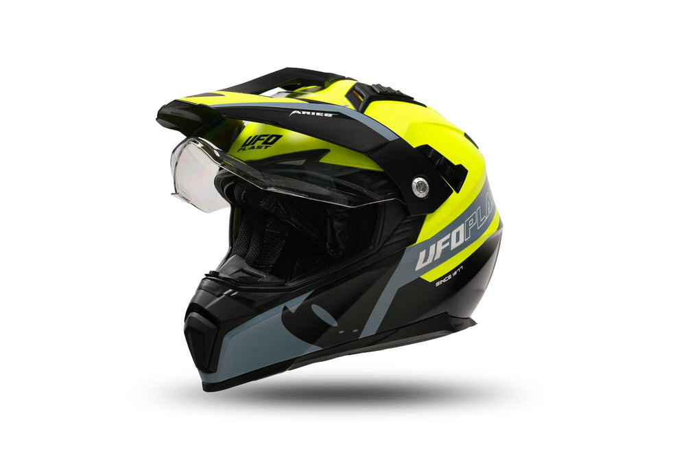 Ufo plast endurohelm ariëns helmet aries l yellow black