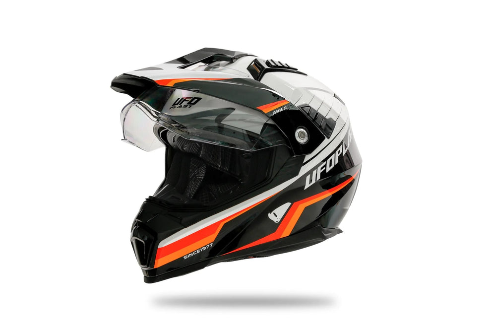 Ufo plast endurohelm aries helmet aries l black red