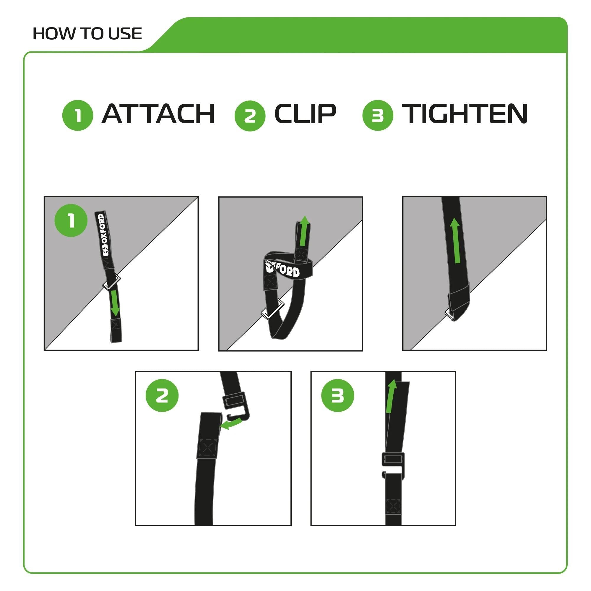 Oxford spanngurt atlas g-hook atlas g-hook 17mm x 2,0m black pair