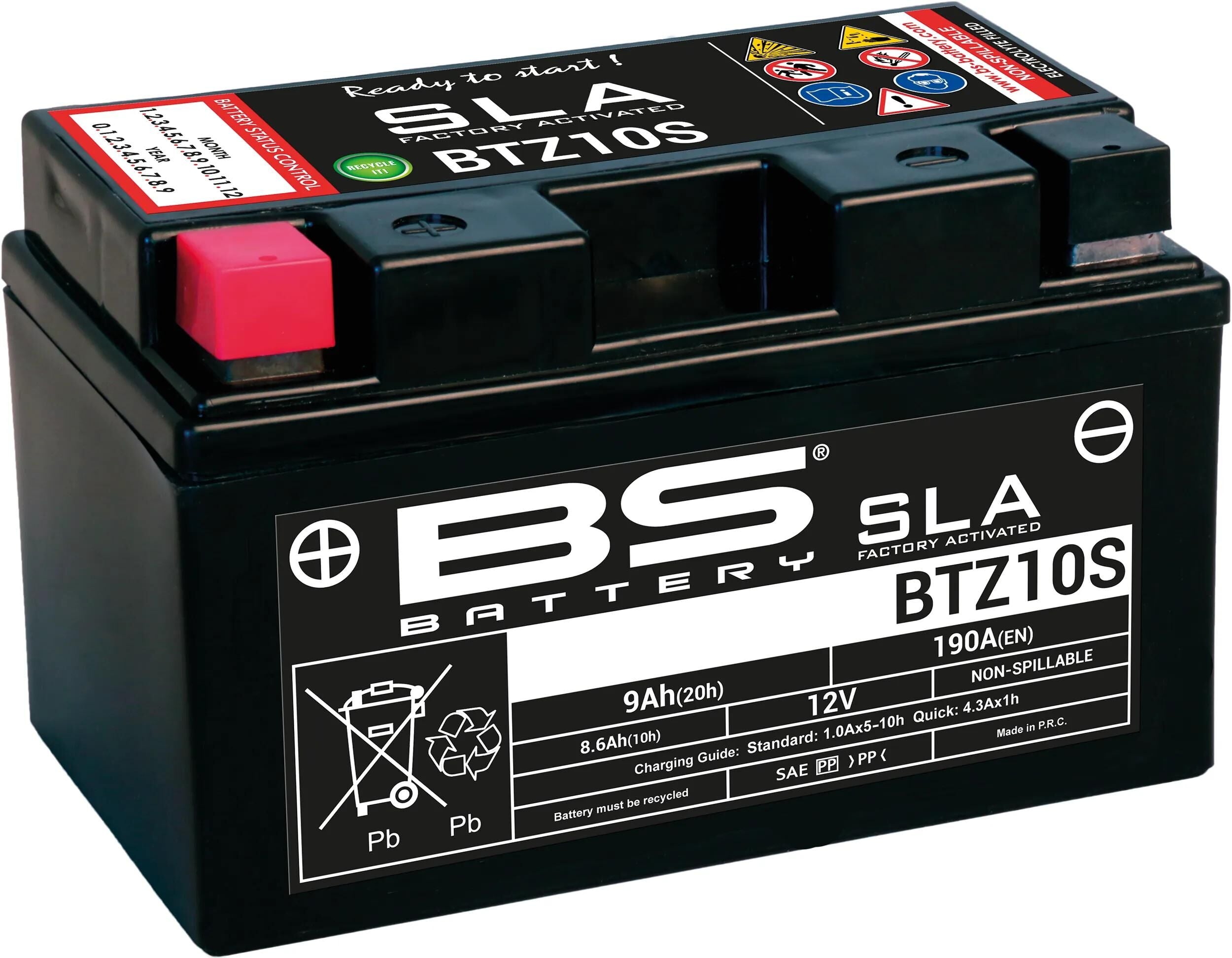 Bs-battery batterie btz10s btz10s-bs battery btz10s bs sla