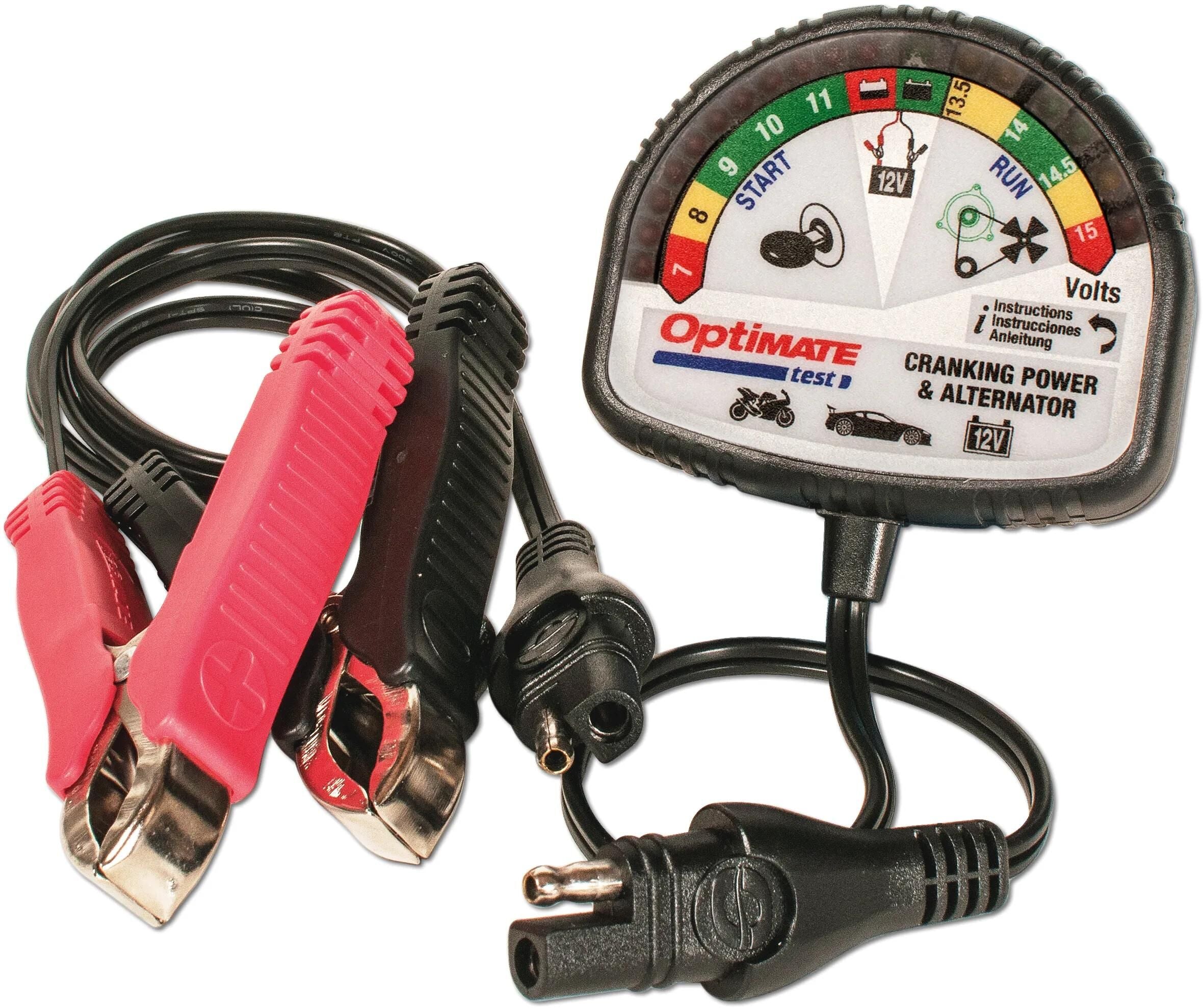 Tecmate batterietester optimate test battery tester optimate battery + alternator