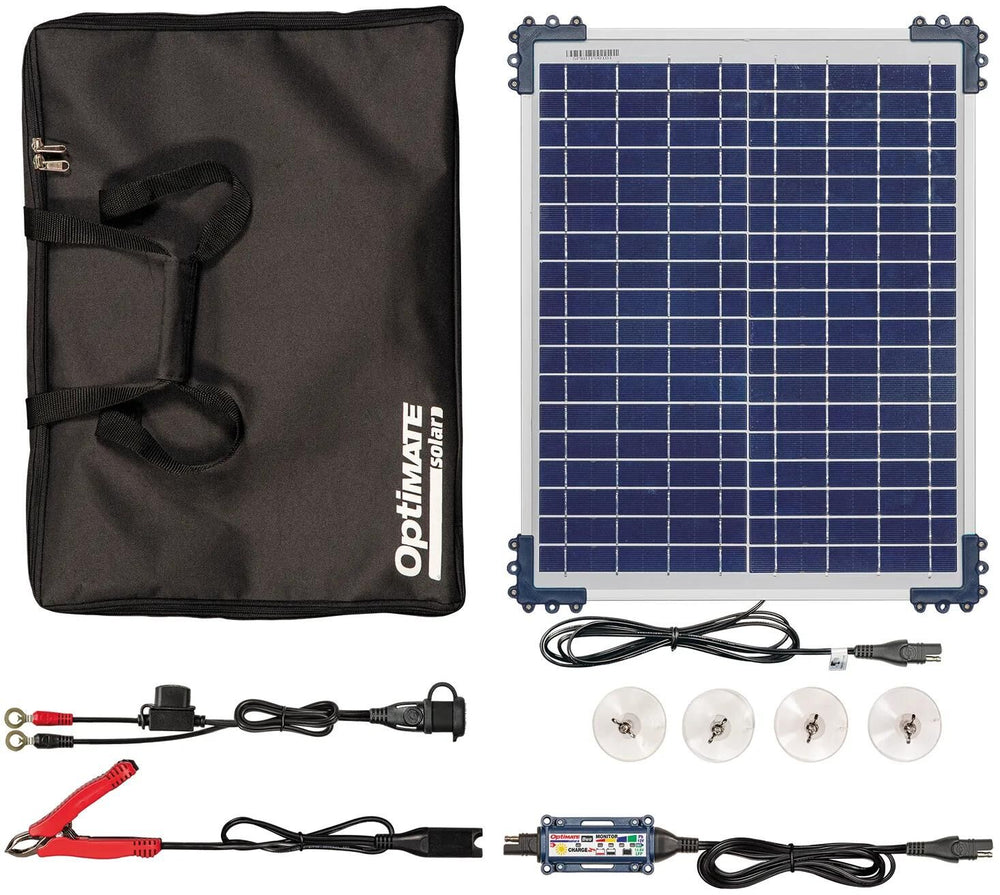 Tecmate batterieladegerät optimate solar duo 20w travel kit optimate charger solar duo 20w
