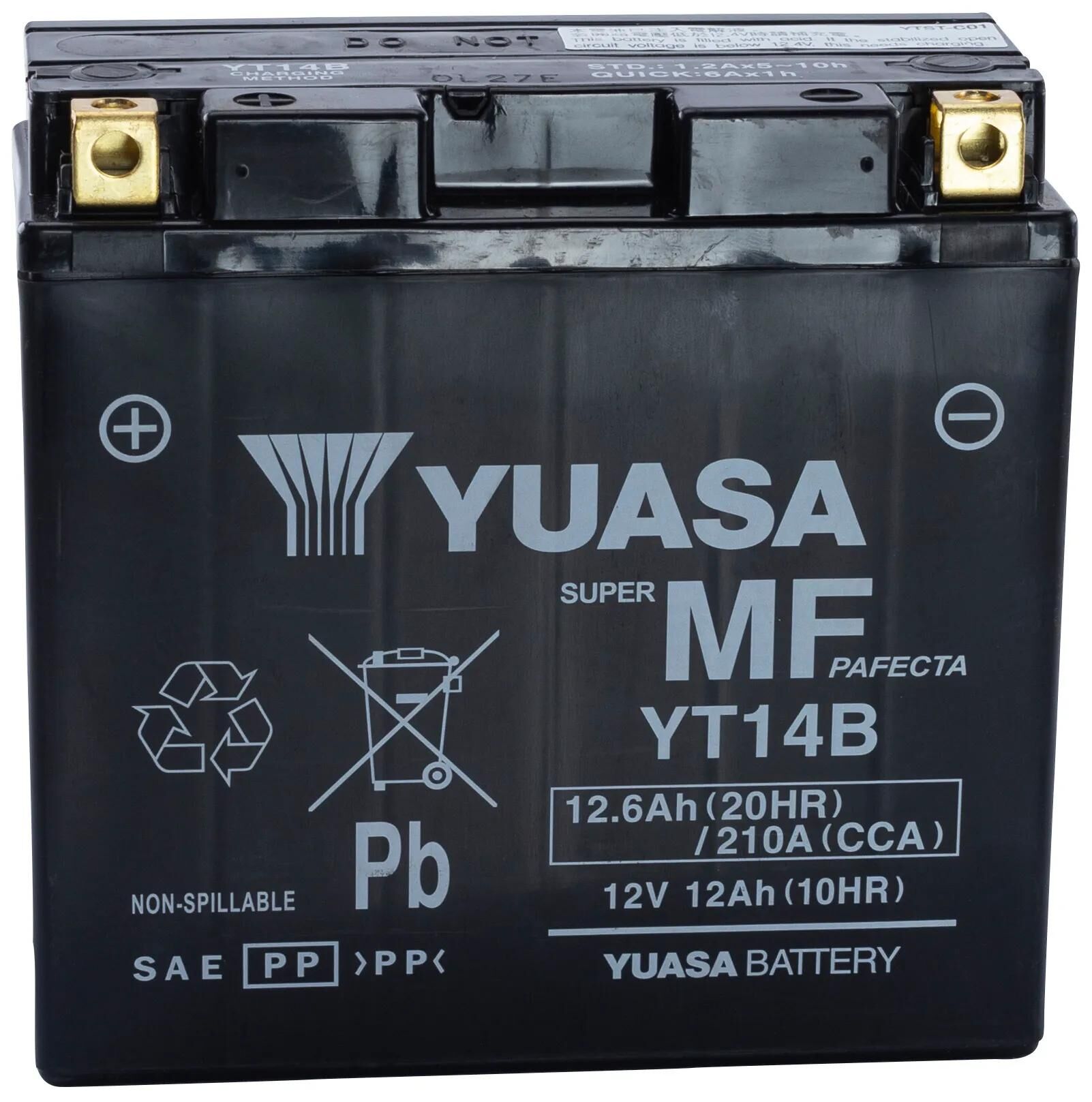 Yuasa batterie yt14b yt14b-bs battery yt14b agm