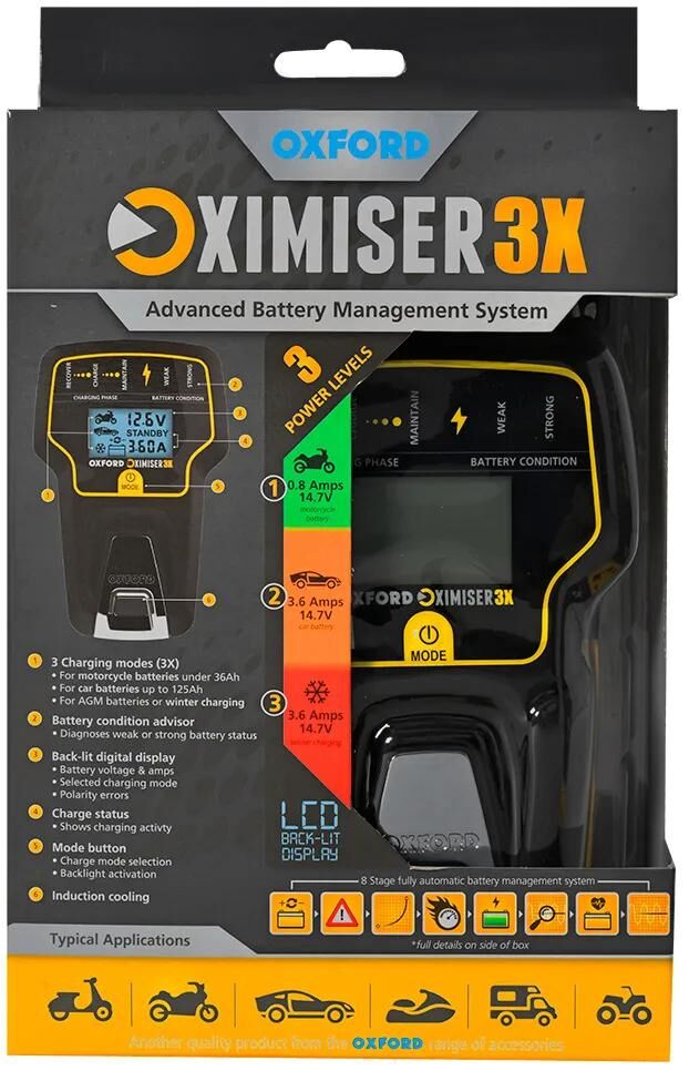 Oxford batterieladegerät oximiser 3x battery charger oximizer 3x euro