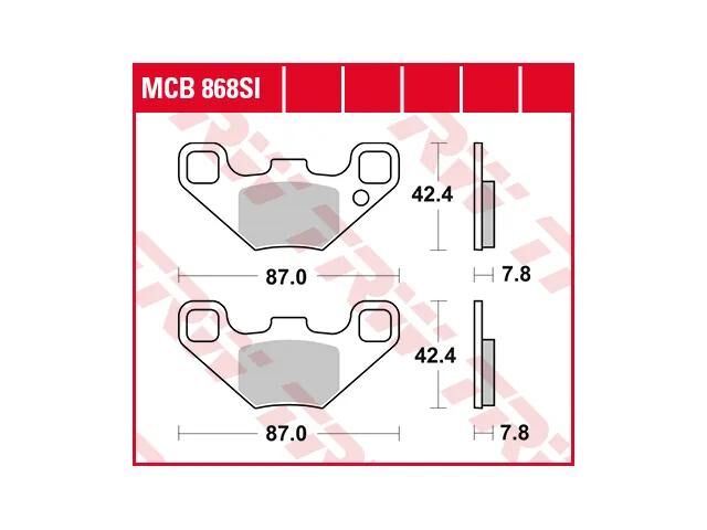 Trw remblokken mcb 868 brake pads sinter mcb 868 si