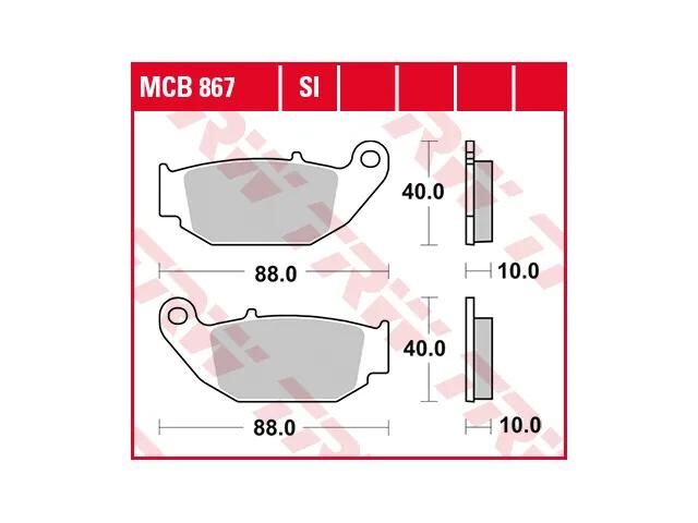 Trw remblokken mcb 867 brake pads sinter mcb 867 si