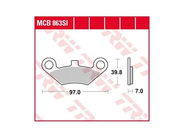 Trw remblokken mcb 863 brake pads sinter mcb 863 si