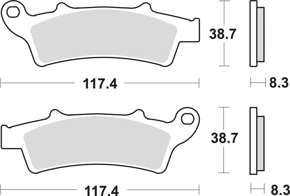 Trw remblokken mcb 726 brake pads sinter mcb726srm