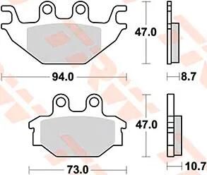 Trw remblokken mcb760 brake pads organ. mcb760