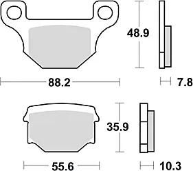 Trw remblokken mcb 765 brake pads organ. mcb765