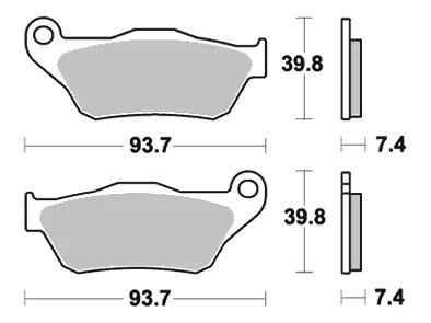 Trw remblokken mcb 786 brake pads sinter mcb786srm