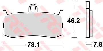 Trw remblokken mcb816 brake pads sinter mcb 816 sv
