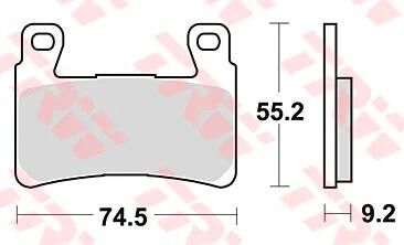 Trw remblokken mcb 819 brake pads sinter mcb 819 sv