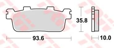 Trw remblokken mcb 821 brake pads organ. mcb 821