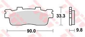 Trw remblokken mcb 830 brake pads sinter mcb830srm