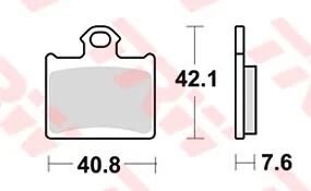 Trw remblokken mcb 831 brake pads sinter mcb831si