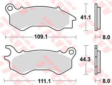 Trw remblokken mcb 833 brake pads organ. mcb 833