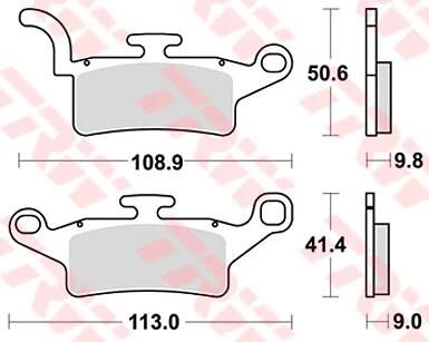 Trw remblokken mcb 835 brake pads organ. mcb 835