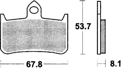 Trw remblokken mcb 593 brake pads sinter mcb 593 sv