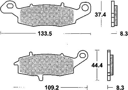 Trw bremsbelag mcb 681 brake pads sinter mcb 681 sv