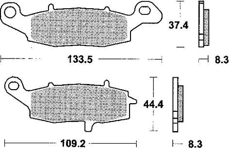Trw bremsbelag mcb 682 brake pads sinter mcb 682 sv