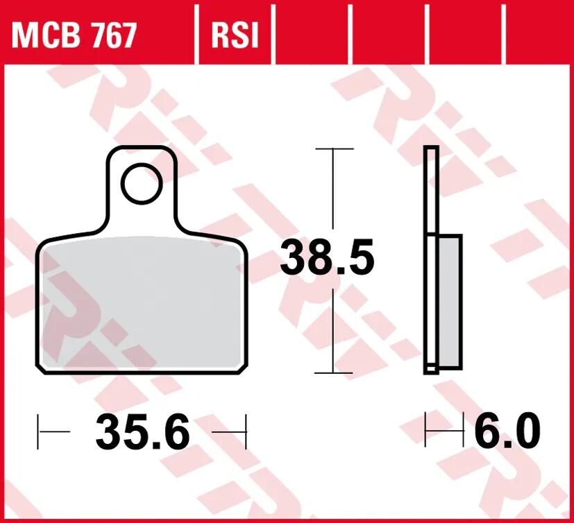 Trw bremsbelag mcb 767 brake pads sinter mcb 767 rsi
