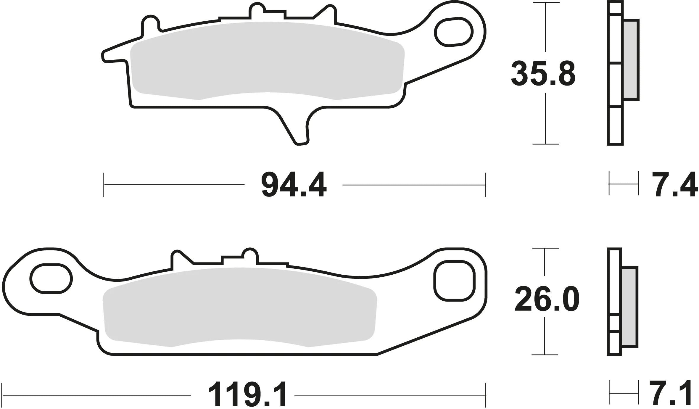 Trw bremsbelag mcb 757 brake pads sinter mcb 757 si